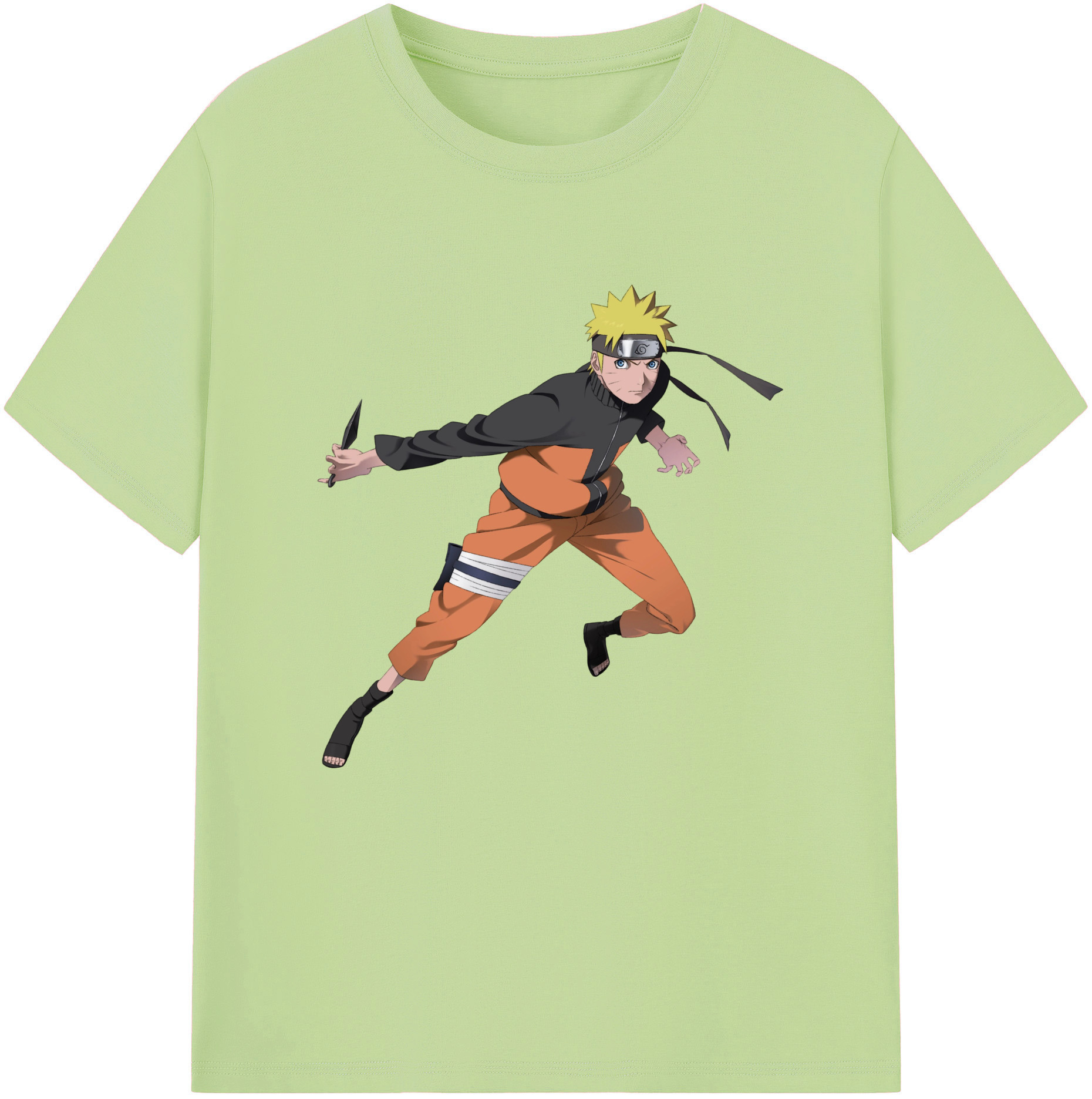 （画像用） NARUTO -ナルト- うずまき ナルト Uzumaki Naruto 綿100％半袖Tシャツ（フロントプリント）